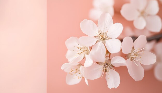 Foto un fiore su uno sfondo rosa con un fiore d'oro