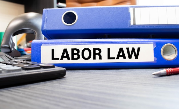 Photo folder with the label labor law