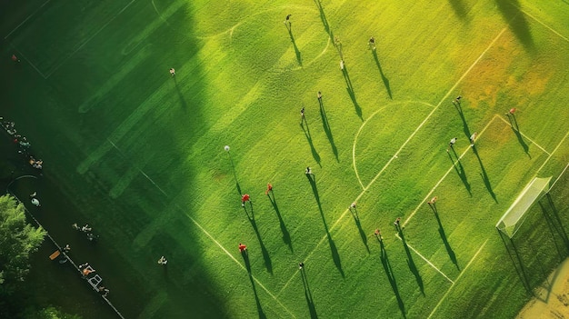 football math play on stadium topview