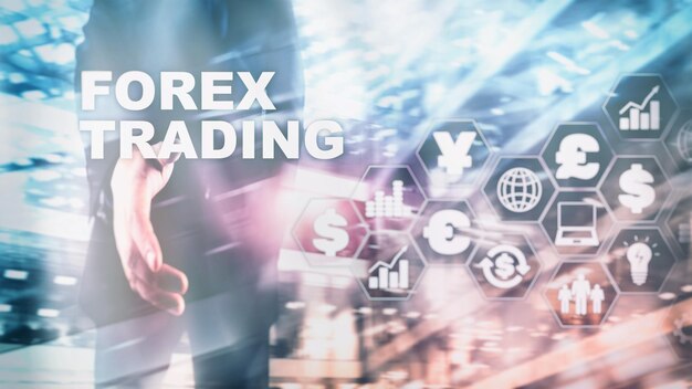 Photo forex trading graphic concept suitable for financial investment or economic trends business background