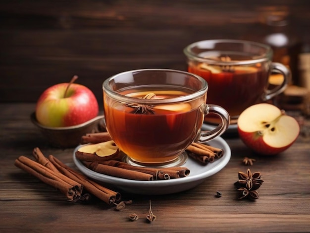 Free photo hot mulled apple cider