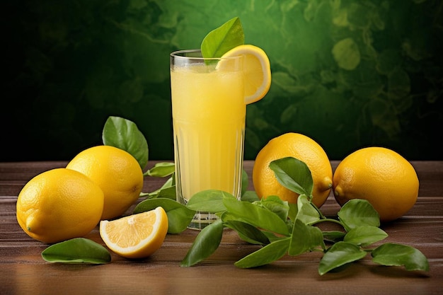 Freshly squeezed lemon juice in glass natural cool lemon juice lemon drink splash