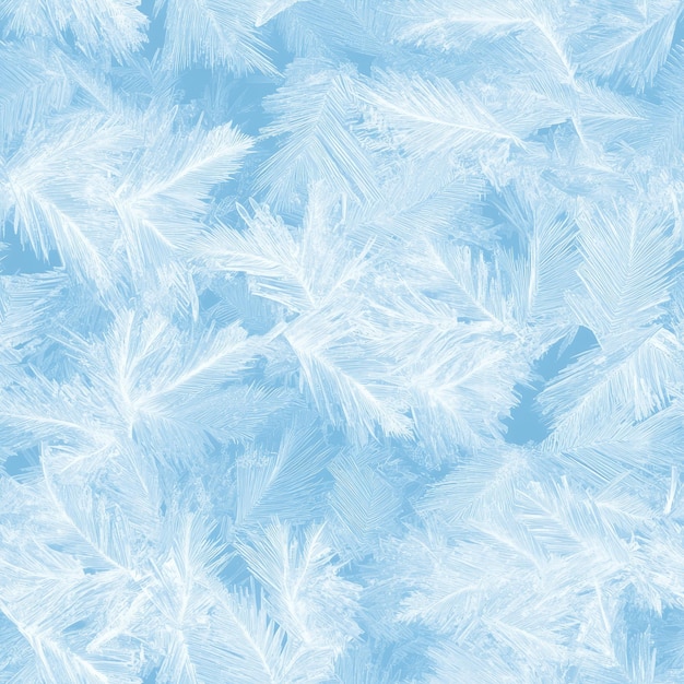 Photo a frosty blue background featuring delicate ice crystal patterns