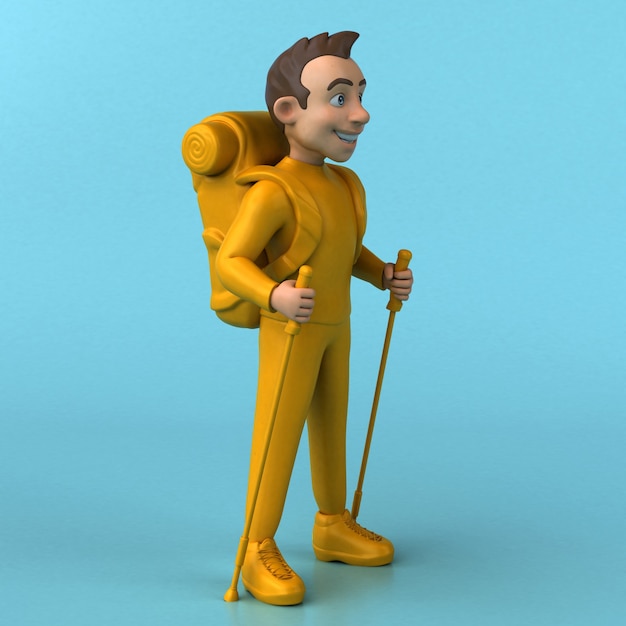 Fun cartoon yellow character