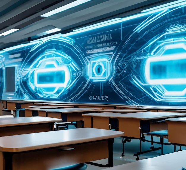 Futuristic modern Conference Room for business presentations and office rooms and school rooms