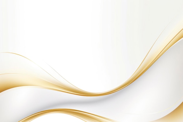 futuristic white and gold color flowing waving background wallpaper