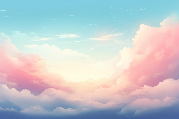 Gentle Sky Blush Light Background