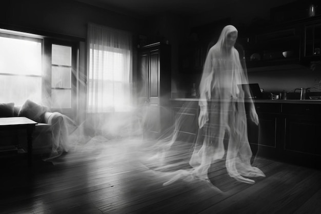 写真 ghost drawing 画像の背景とコピースペース