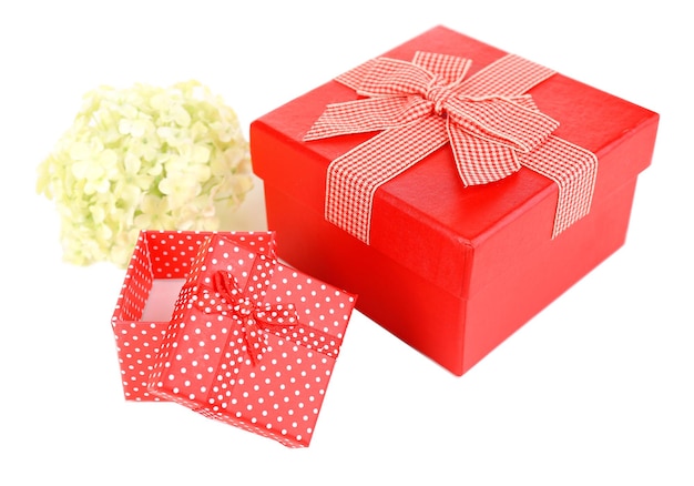 Gift boxes isolated on white