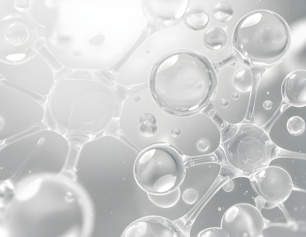 Photo glass molecule model background