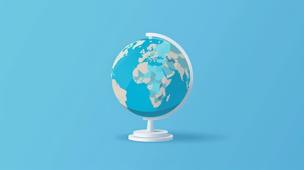 Photo a globe with a blue background and a white globe on it
