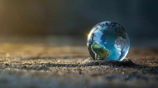 Photo a globe of the world is sitting on a wooden floor