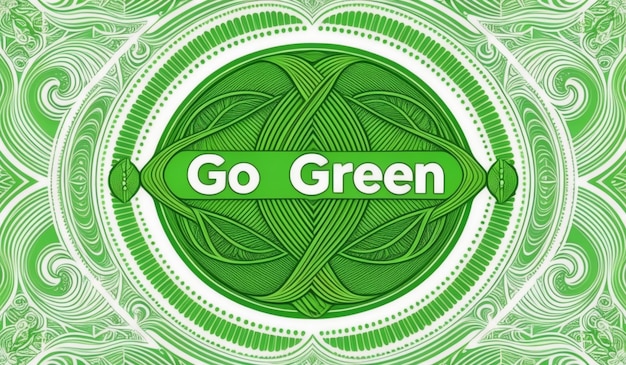 Photo go green on a green background