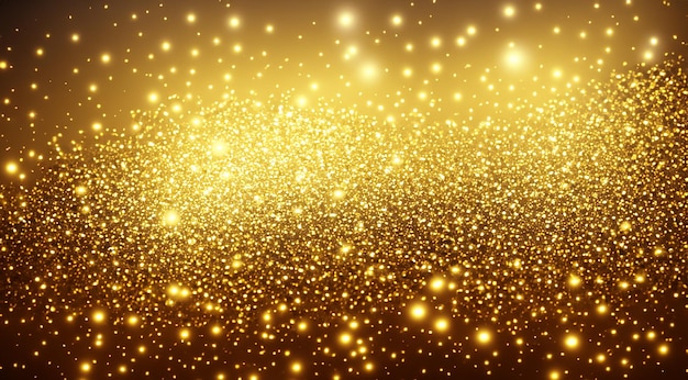 Gold Glitter textured blurred sparkling background