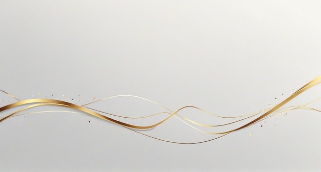 Photo a gold line is drawn on a white surface