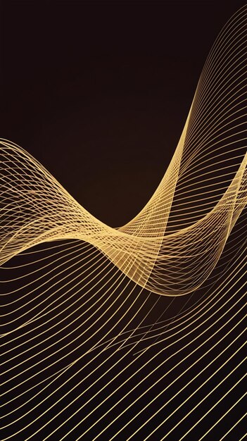 Photo golden harmonies abstract gold wave element for design