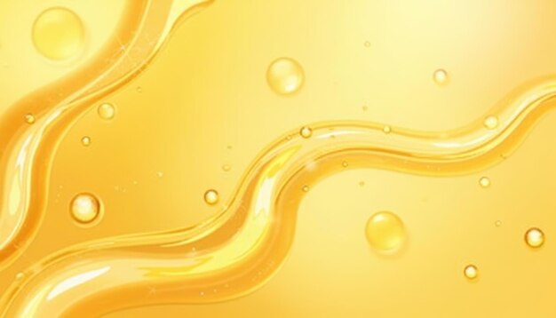 Photo golden liquid with droplets perfect for luxury or energy themes