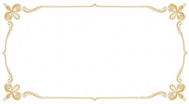 Photo a golden ornate frame with intricate details isolated on a white background