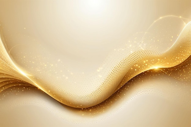 Photo golden sound waves abstract background horizontal composition