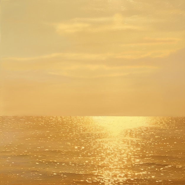 Photo golden sunset reflected on calm sea water