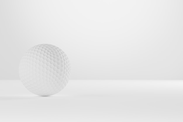 Golf ball on white background