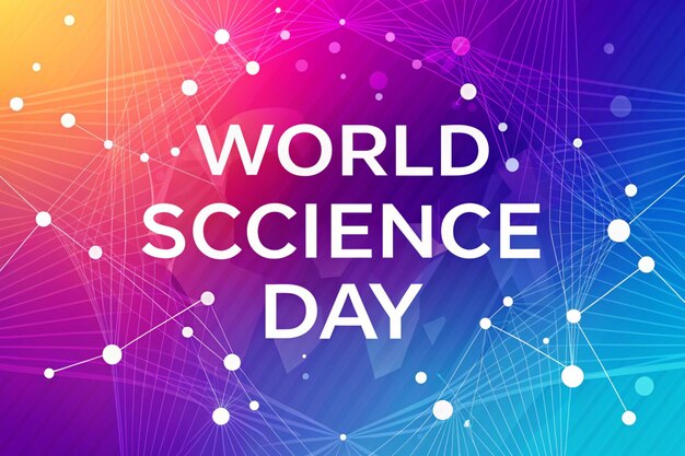 Photo gradient background for world science day celebrations