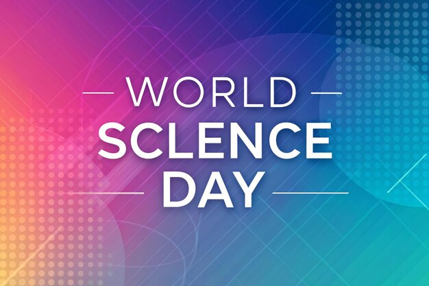 Photo gradient background for world science day celebrations