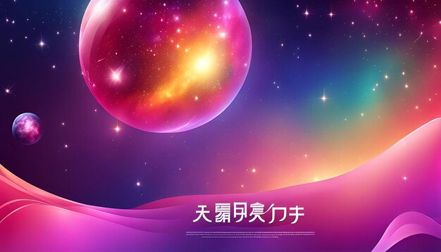 Photo gradient colorful galaxy background