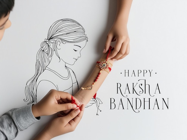 Gradiënt Raksha Bandhan illustratie