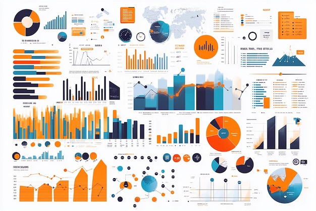 Photo a graphic of a chart that says business on it