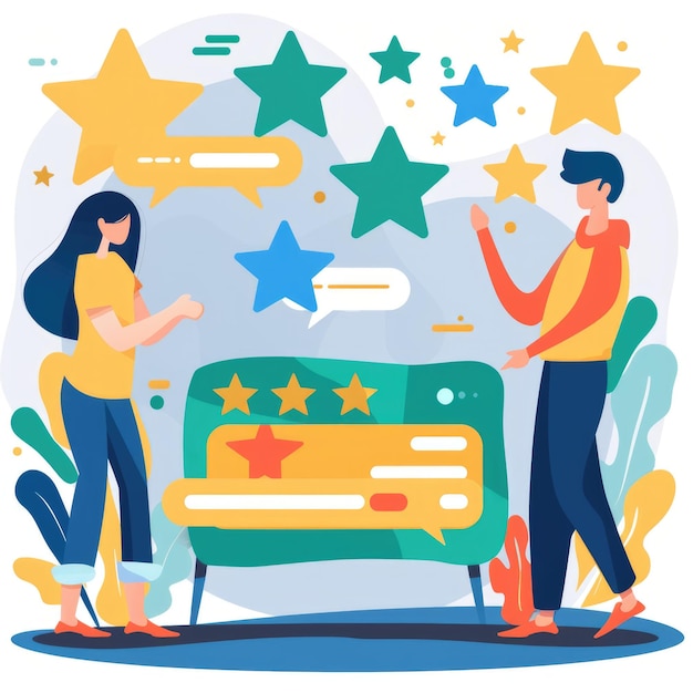 Photo graphic display of google reviews for small business