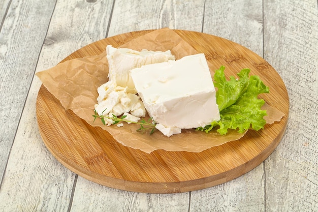 Photo greek traditional feta soft cheese