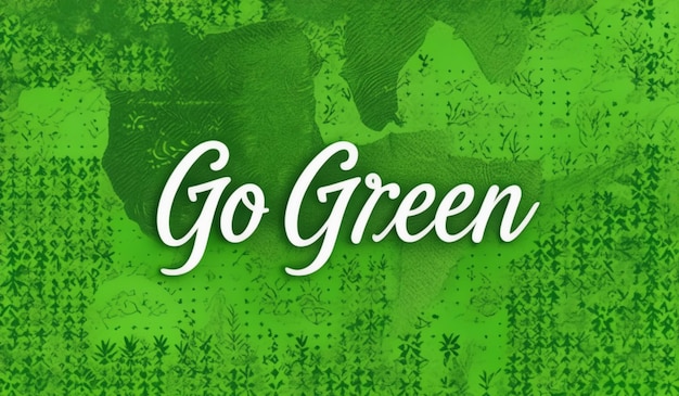 Photo a green background with the words go green on it