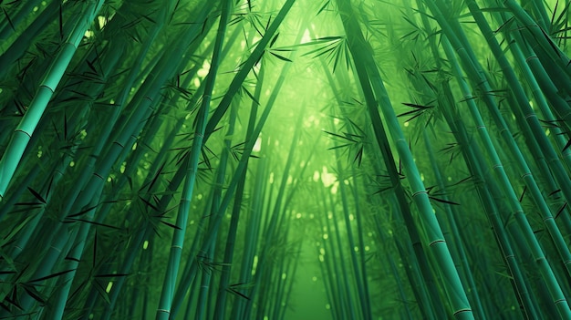 Photo green bamboo texture beautiful green leaves and stems generative ai