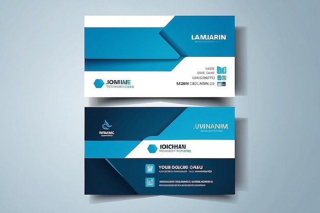 Green and blue modern creative business card and name cardhorizontal simple clean template vector design