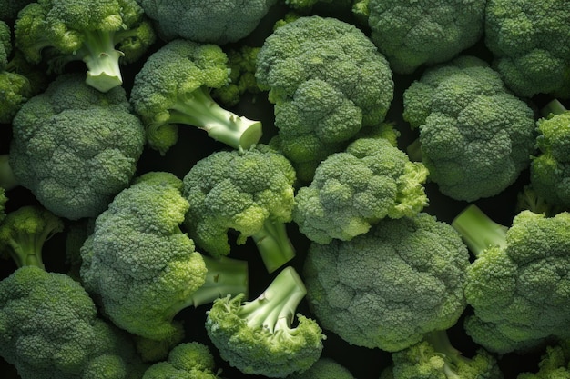 Green broccoli background Generate Ai