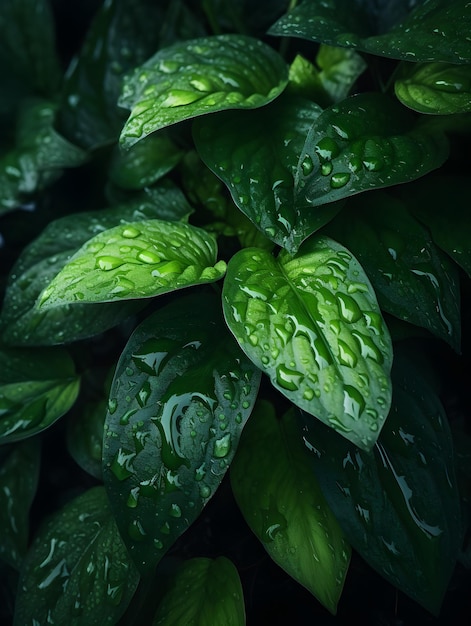 Green leaf leaves background in the style of botanical abundance UHD images and wallpaper