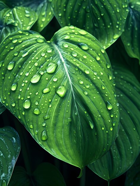 Green leaf leaves background in the style of botanical abundance UHD images and wallpaper