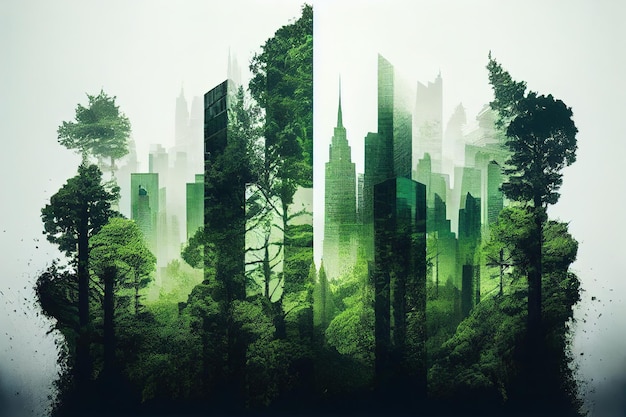 Photo green planet concept