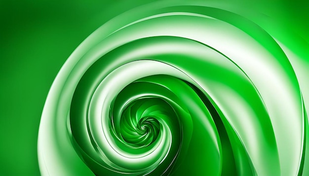 Photo green spiral waves tornado abstract background