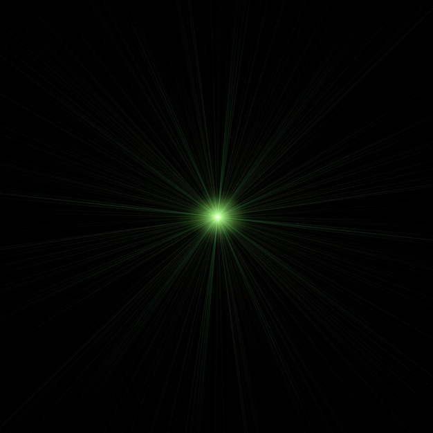 Photo a green star that is in the dark