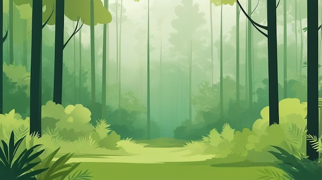 Photo green summer forest natural background