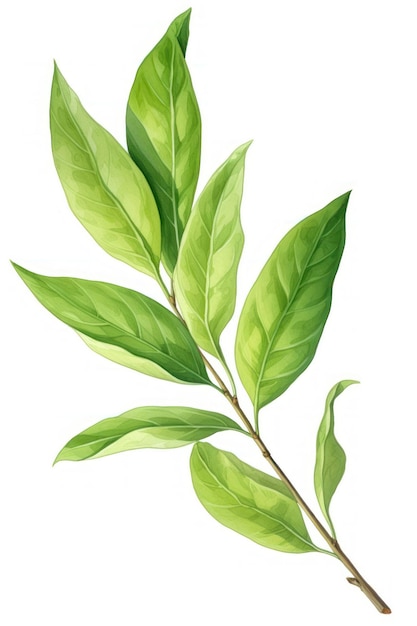 Photo green tea leaf plant herbs tree