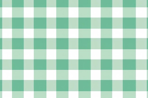 Photo a green and white gingham checkered pattern