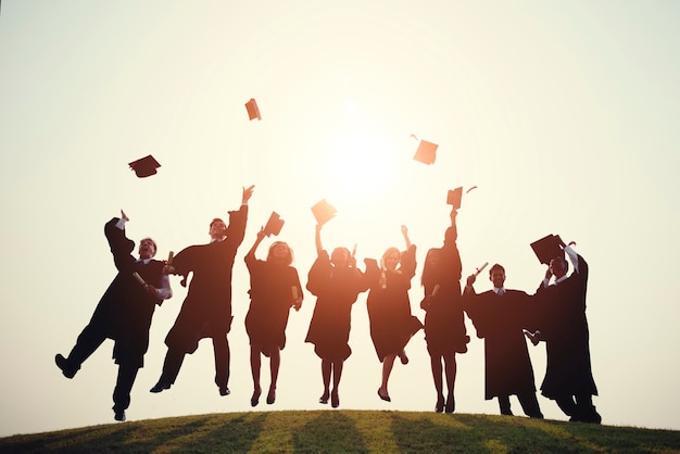 Photo group of diverse graduating students