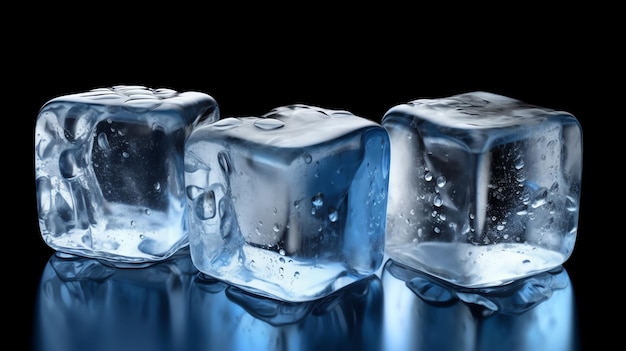 A group of ice cubes