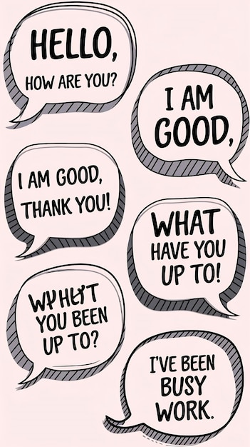 Hand drawn speech bubbles vector eps10 illustration