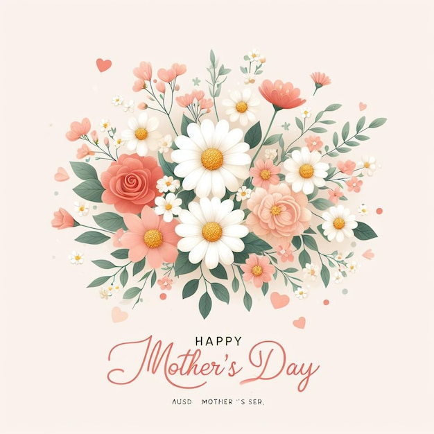 Photo happy mothers day flower greeting background