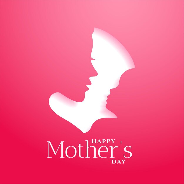 Photo happy mothers day mom and child affection greeting design