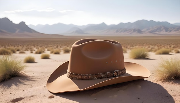 Photo a hat that says n is on the top of a desert